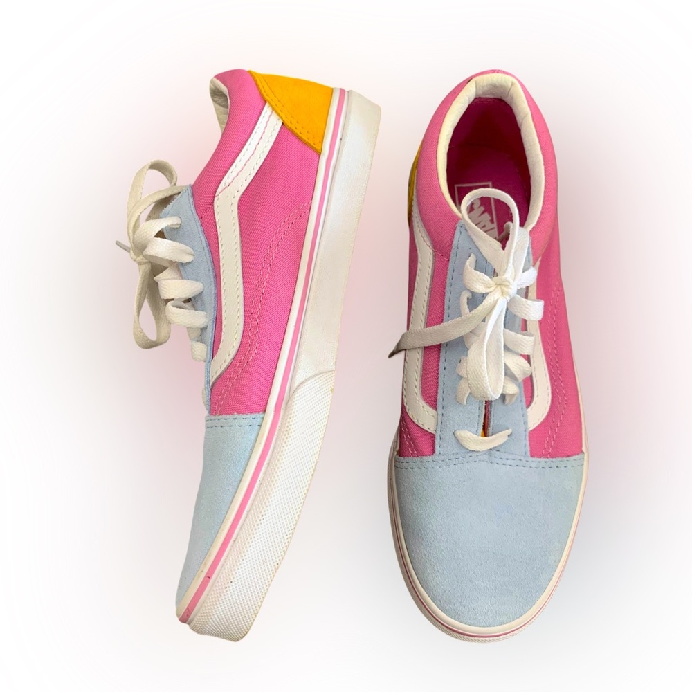 Vans Old School Pastel Block Low Top Sneaker Size 6